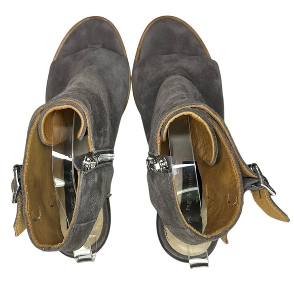 Rag & Bone - Women’s ‘Marta' Suede, Cut-Out Bootie - Grey, Size 38.5 IT, 8.5 US - Picture 10 of 16